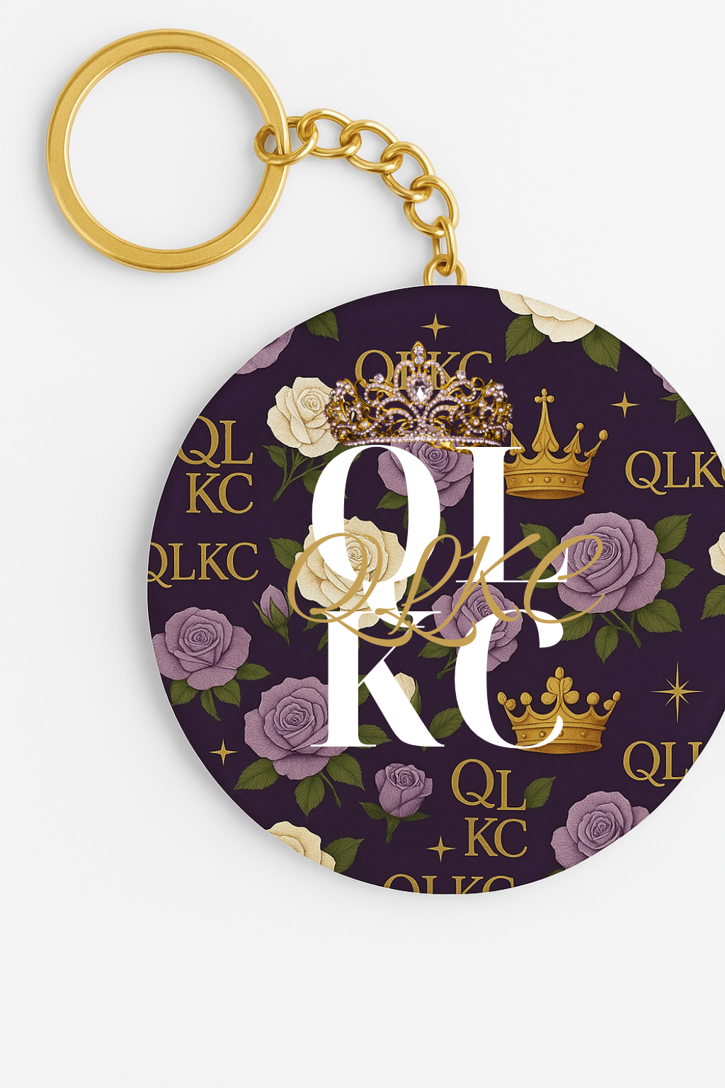 QLKC Royal Circle Keychain – Purple & Gold Edition