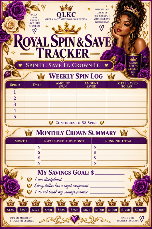 QLKC Royal Spin & Save Tracker Sheet