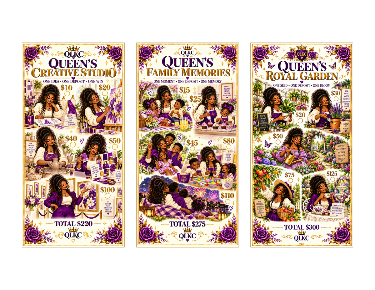 QLKC Queen’s Creative Moments Savings Challenge Three-Pack