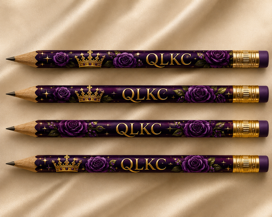 Royal QLKC Pencil – Purple &amp; Gold Elegance