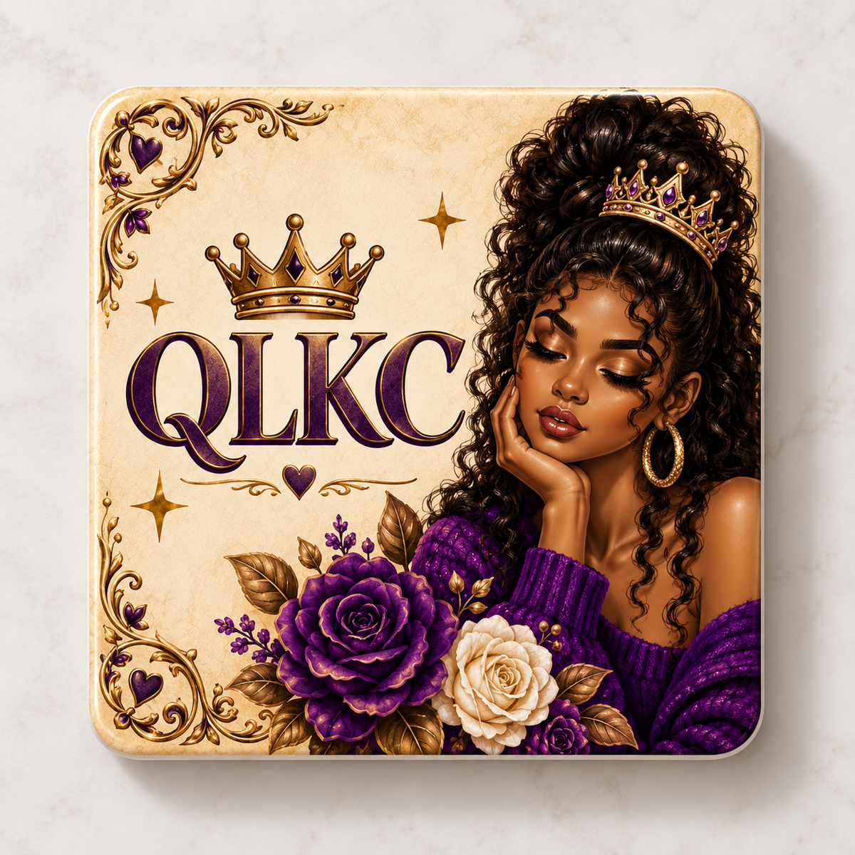 Royal Rose Ceramic Coaster – QLKC Collection