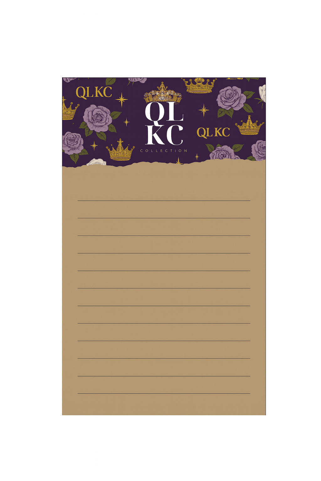 “Royal Bloom Elegance” Notepad – by QLKC