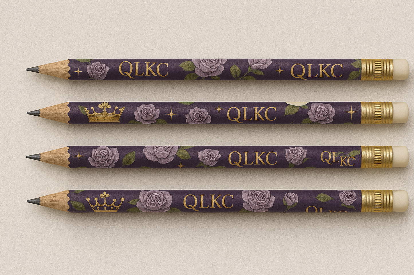 Royal QLKC Pencil – Purple &amp; Gold Elegance