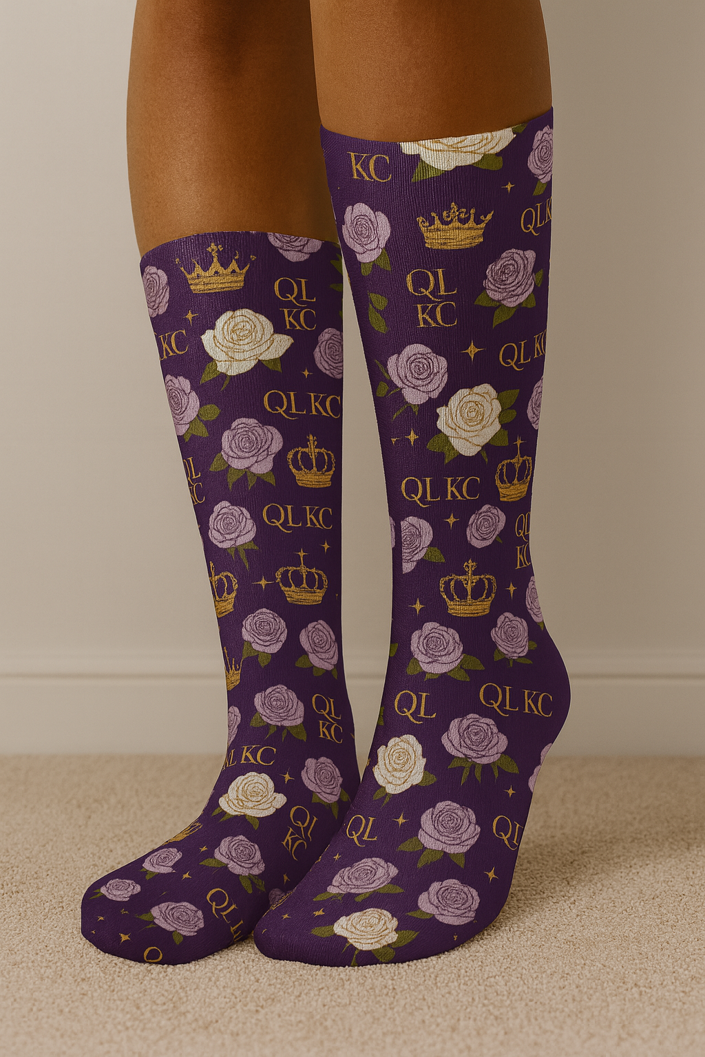 QLKC Royal Rose & Crown Socks