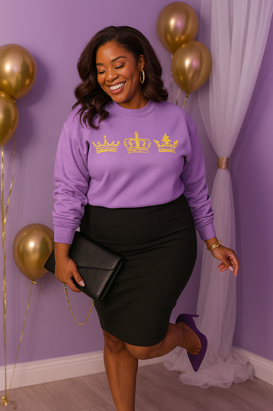 Royal Trinity Crown Sweatshirt – QLKC Exclusive